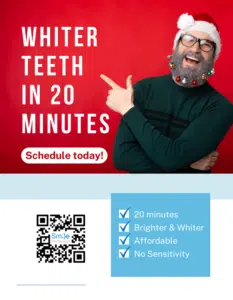 Holiday Flyer for Teeth Whitening - Red Version